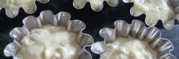 творожные кексы с бананами и киви