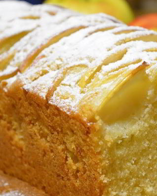 Ванильный кекс с яблоками