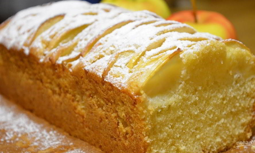 Рецепт ванильного кекса с яблоками