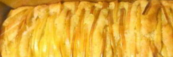 ванильный кекс с яблоками