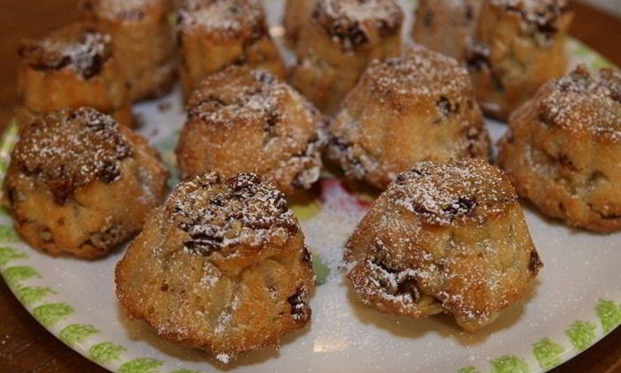 Рецепт яблочных кексов с орехами пекан