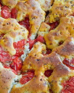 Быстрый хлеб с фетой, черри и базиликом