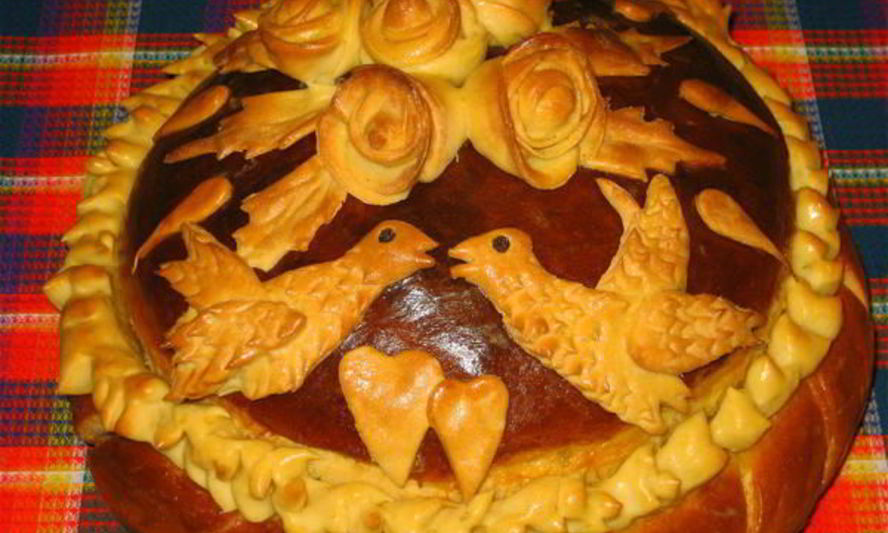 Рецепт каравая круглого сладкого дрожжевого хлеб