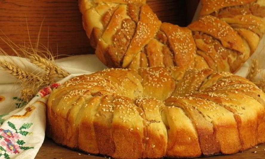 Рецепт хлеба-венка три теста