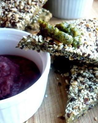 Хлебцы с разноцветным кремом