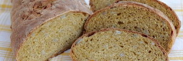 пшенично-ржаной хлеб с тыквой