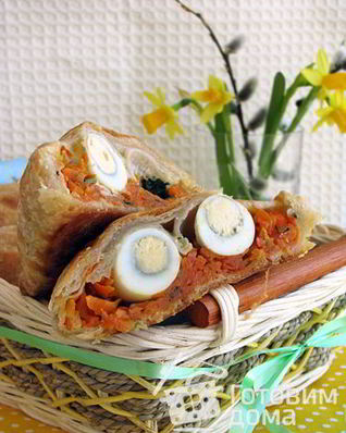 Конвертики с морковью и яйцами