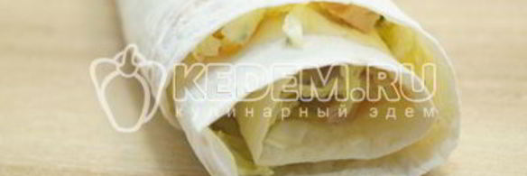 быстрая закуска из лаваша