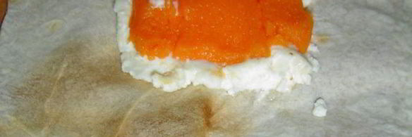 конвертики из лаваша с тыквенно-творожной начинкой