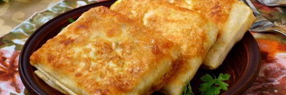 конвертики из лаваша с ветчиной и сыром