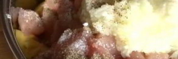 курица с картофелем в лаваше