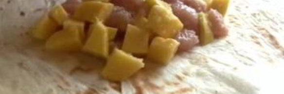 курица с картофелем в лаваше