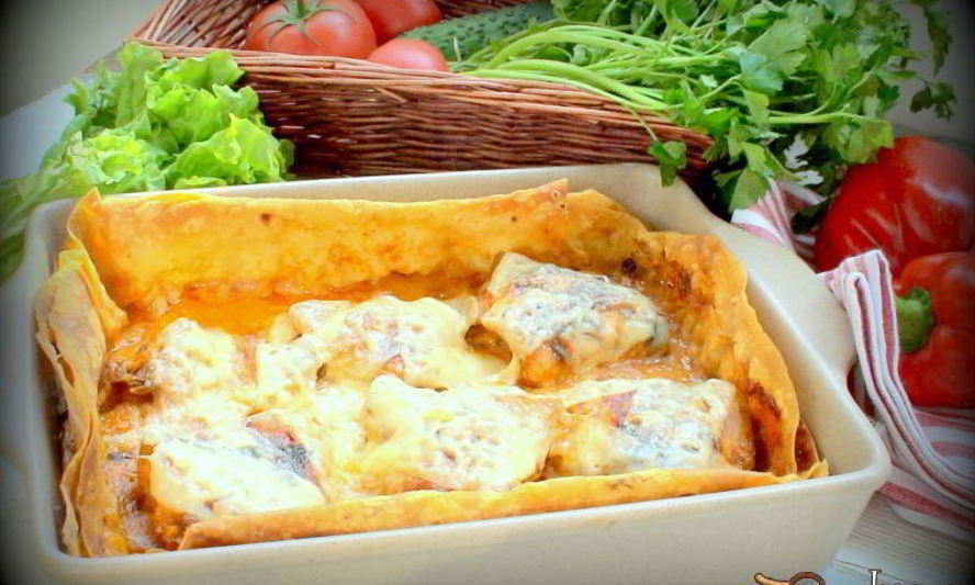 Рецепт курочки, запеченной в лаваше