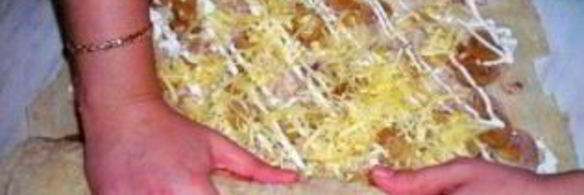 лаваш с грибами и курицей