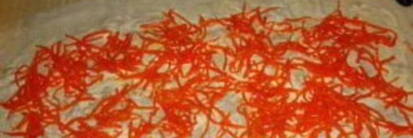 лаваш с корейской морковкой и ветчиной