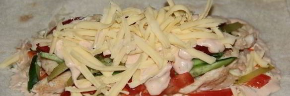 лаваш с курицей и овощами