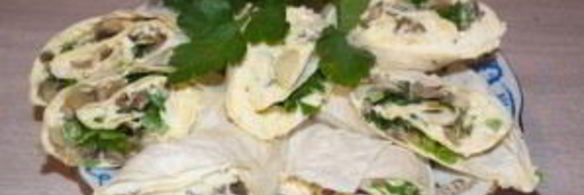 лаваш с шампиньонами