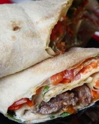 Рулетики из лаваша с мясом