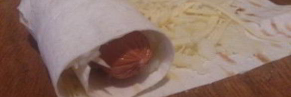 сосиски в лаваше с картошкой