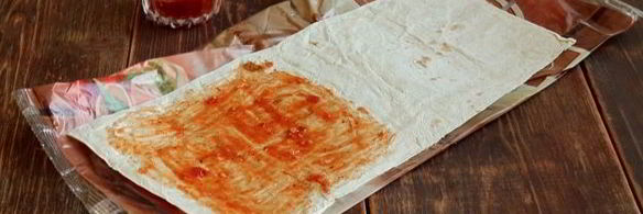 треугольники из лаваша с ветчиной и сыром