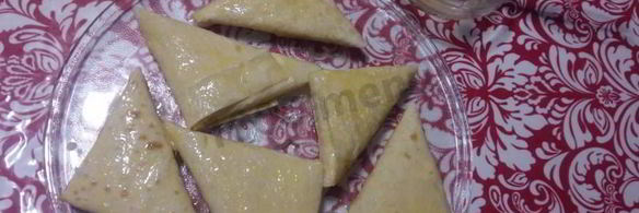 творожно-яблочные конвертики из лаваша