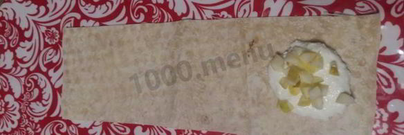 творожно-яблочные конвертики из лаваша