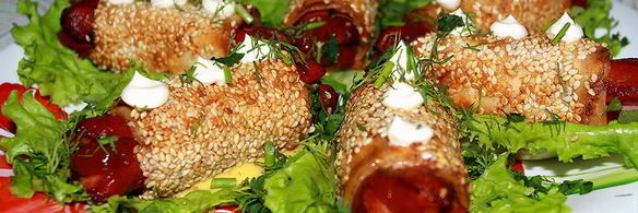 закусочные сосиски в лаваше