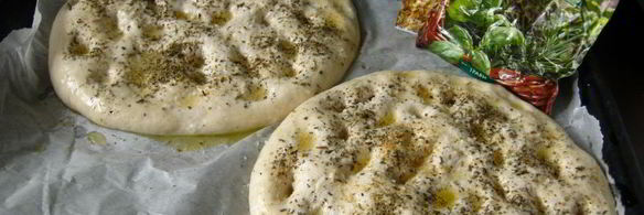 фокачча на минеральной воде