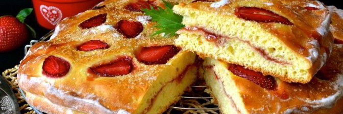 Клубничная фокачча
