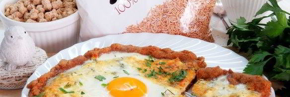 лепешка с отрубями, сыром и зеленью