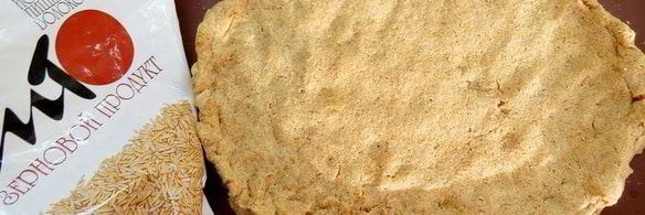 лепешка с отрубями, сыром и зеленью