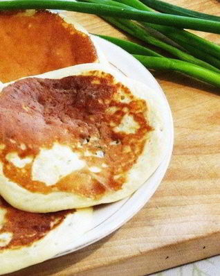 Лепешки на кефире с зеленью