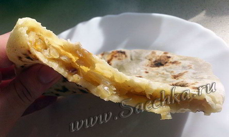 Рецепт лепешек с луком