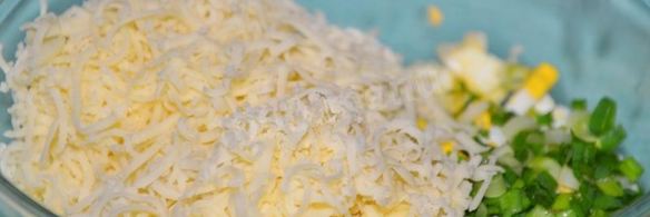 лепешки с зеленым луком и моцареллой