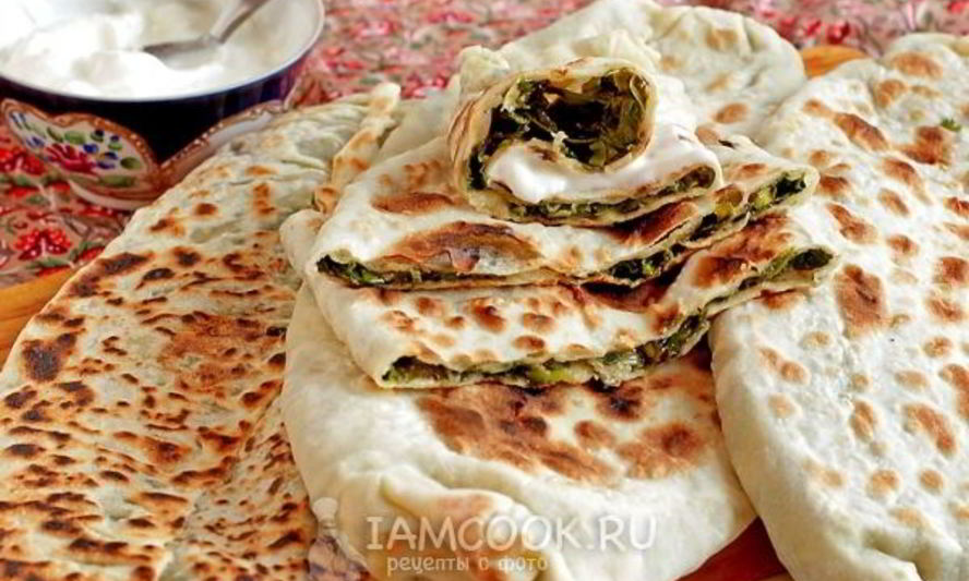 Рецепт лепешек с зеленью по-кавказски