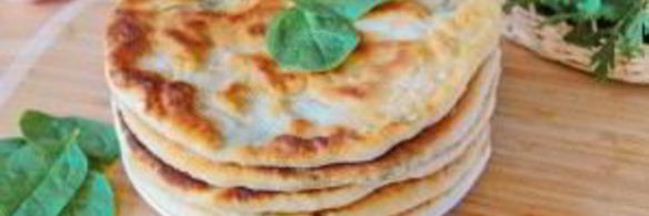 лепешки со шпинатом и грибами