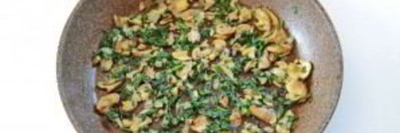 лепешки со шпинатом и грибами