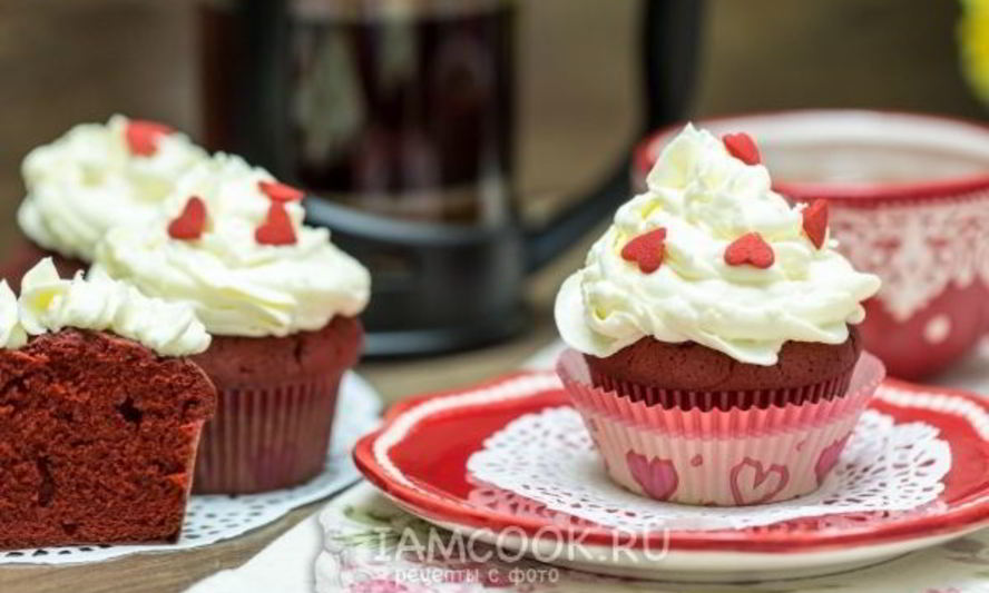 Рецепт маффинов красный бархат