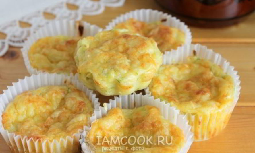 Рецепт маффинов с кабачком и сыром