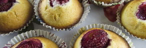 маффины с клубникой