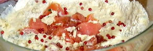 маффины с копченой семгой и укропом