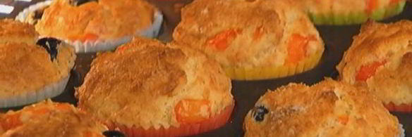 маффины с оливками и сладким перцем