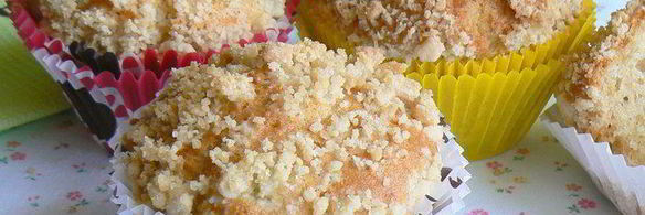 маффины с ревенем и штрейзелем