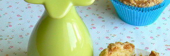 маффины с ревенем и штрейзелем