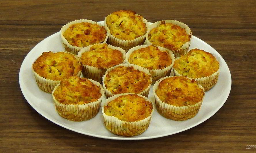 Рецепт маффинов с яблоками и орехами