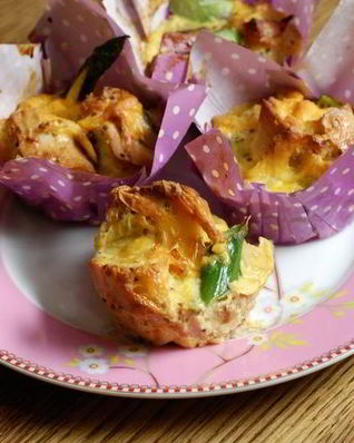Маффины со спаржей и горчицей