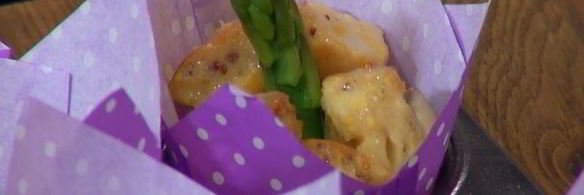маффины со спаржей и горчицей
