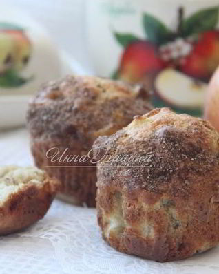 Нежные маффины с яблоком и пеканом