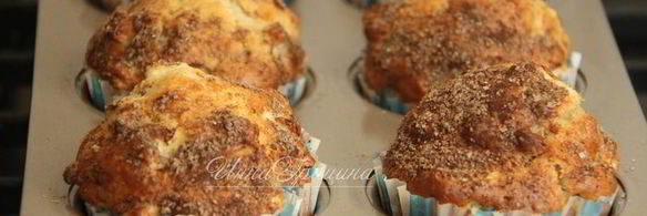 нежные маффины с яблоком и пеканом