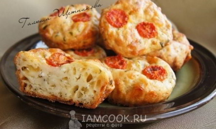 Рецепт пикантных маффинов иза сыры и творогов